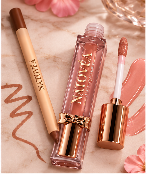 Natovea Lip Gloss & Lip Liner Duo